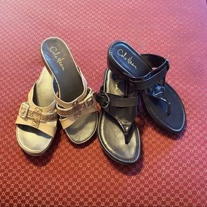 Cole Haan Nike Air shoes  2 wedge sandals Sz 7AA